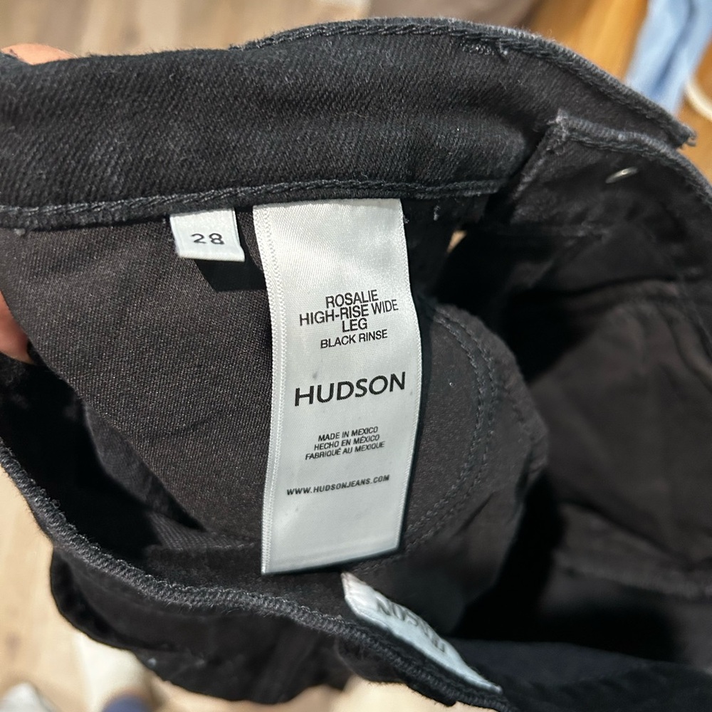 Hudson Jeans Rosalie Black Wide Leg